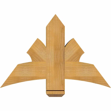 Ekena Millwork Davenport Rough Sawn Timber Gable Bracket, Western Red Cedar, 36"W x 24"H x 6"D x 6"F, 16/12 Pitch GBW036X24X0606DAV00RWR